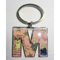 custom logo with CMYK imprinting brass keychains